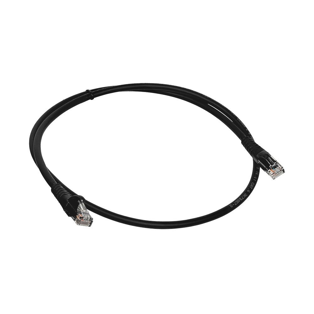 Cable UTP Cat6 + Conectores RJ45 -1mt Negro