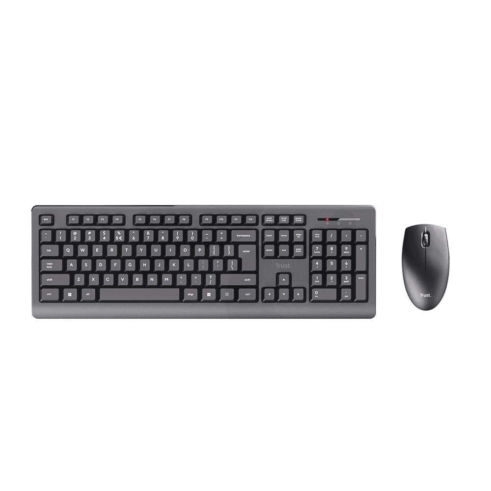 Combo Teclado + Mouse Inalámbrico Primo Deskset - Negro