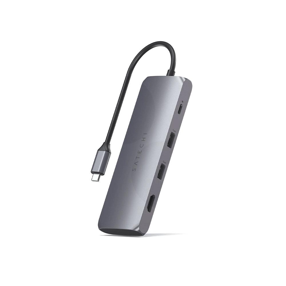 Docking 1 puerto USB-C + 1 puerto HDMI + 2 puertos USB A + Cofre SSD - Gris