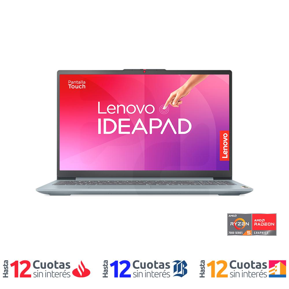 Notebook Ideapad Slim 3 Gen 8 AMD Ryzen 5-7520U 15.6" Touch 60Hz 8GB 512GB Windows 11 Home Artic Grey 82XQ01VSCL