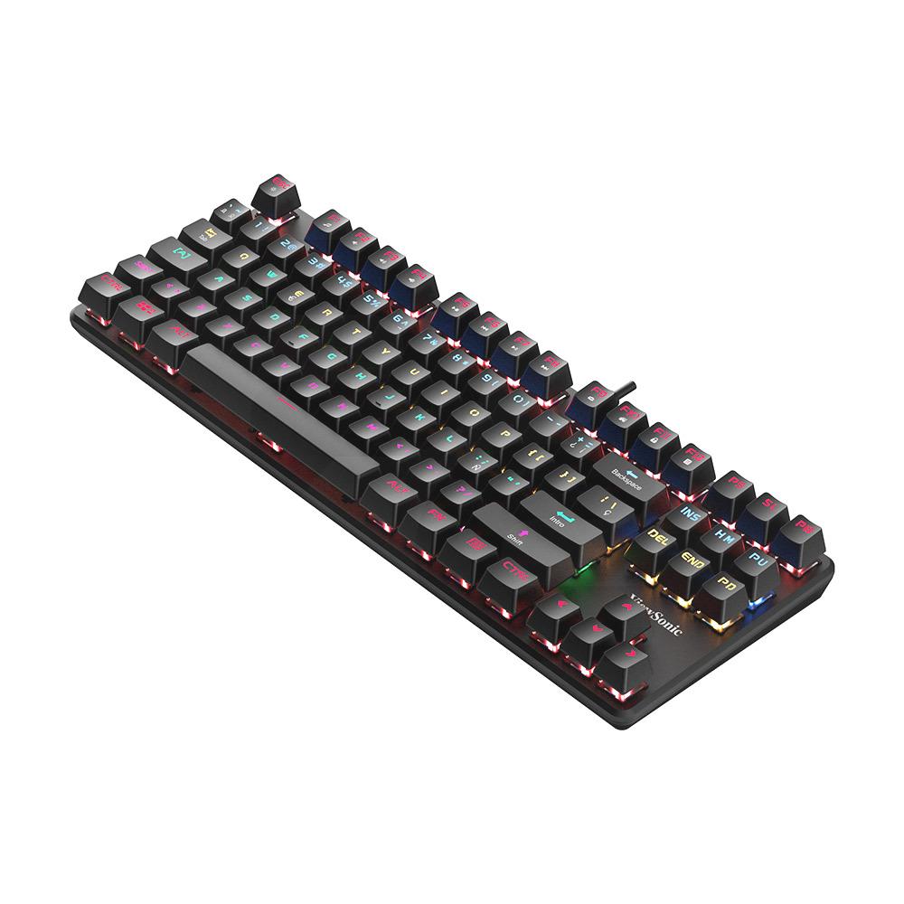 Teclado Gamer Mecánico Alámbrico TKL RGB KU520 - Negro